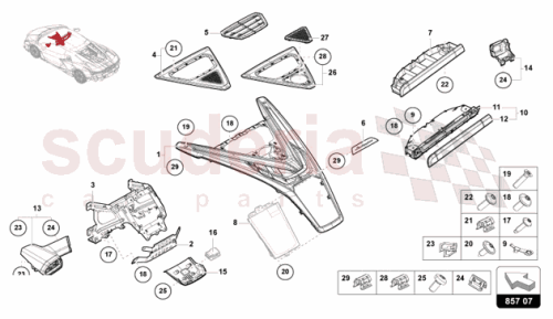 Part Diagram for Lamborghini 47A819705