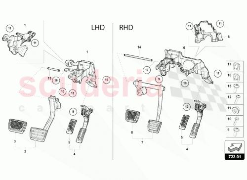 Part Diagram for Lamborghini 4ML723140