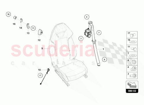 Part Diagram for Lamborghini 4T1857705DR88