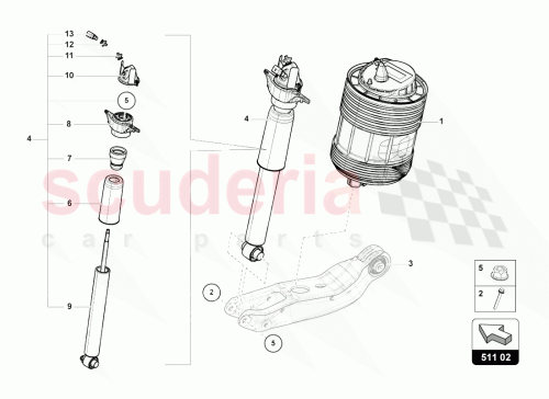Part Diagram for Lamborghini 4M0513353F
