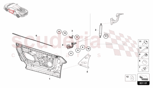 Part Diagram for Lamborghini 47B831548C