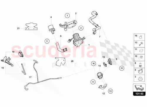 Part Diagram for Lamborghini 4S0131605C