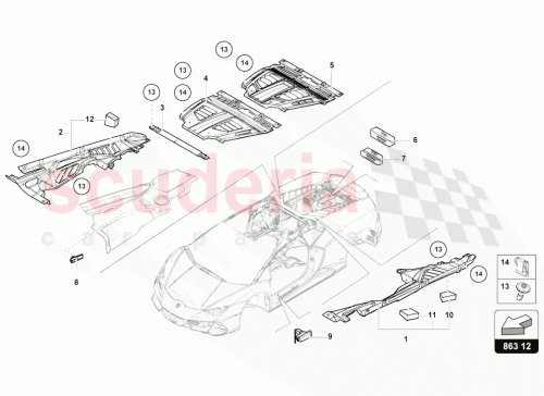 Part Diagram for Lamborghini 470805121A