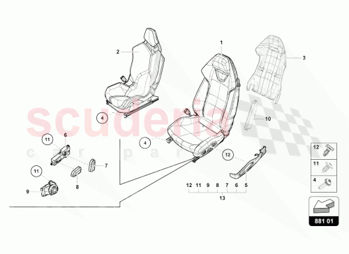 Part Diagram for Lamborghini 4T0898040B