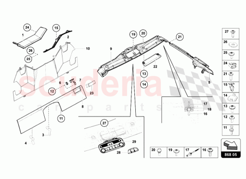 Part Diagram for Lamborghini 475867512B