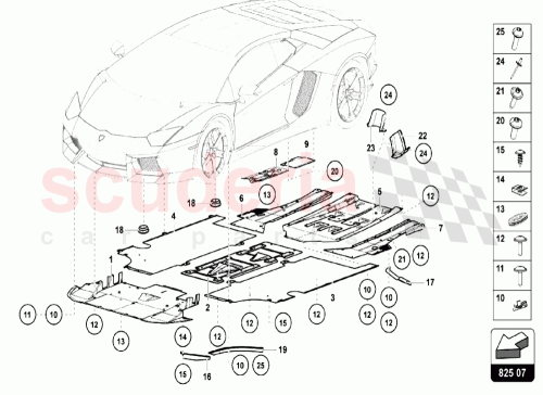 Part Diagram for Lamborghini 470825212D
