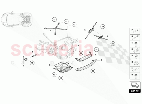 Part Diagram for Lamborghini 4T8814587E