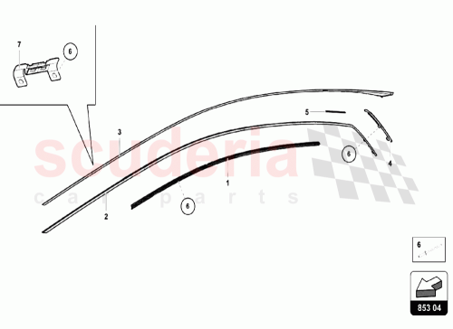 Part Diagram for Lamborghini 4T8853383A