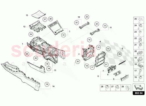 Part Diagram for Lamborghini 4ML863531B6PS