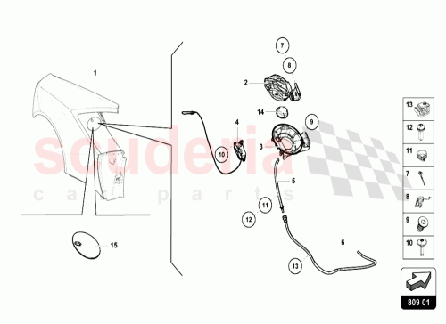 Part Diagram for Lamborghini 4T0809907