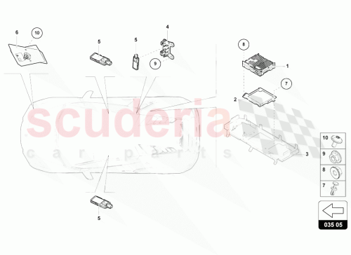 Part Diagram for Lamborghini 4T0035752