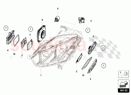 Part Diagram for Lamborghini 7PP941329Q