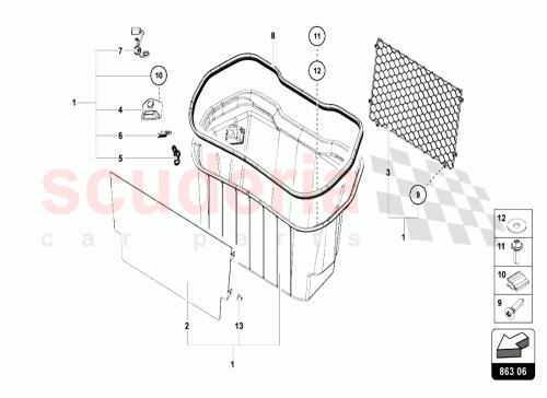 Part Diagram for Lamborghini 470863062A