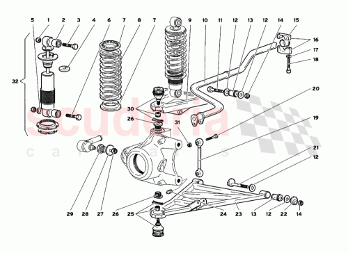 Part Diagram for Lamborghini 0051001030