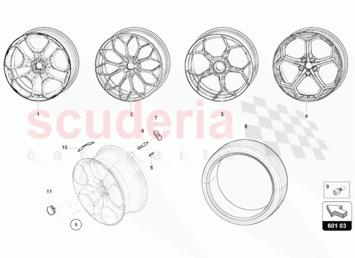 Part Diagram for Lamborghini 4T0601017BG