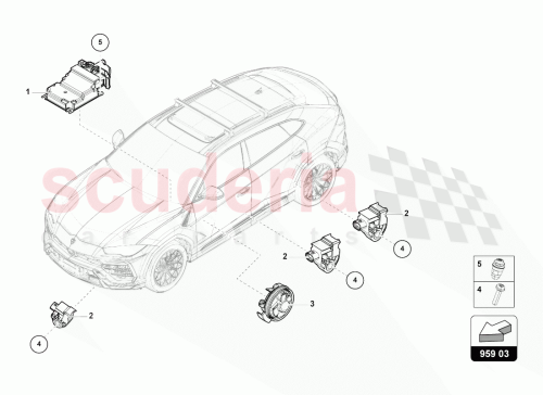 Part Diagram for Lamborghini 4N0959655R