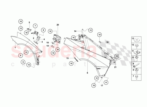 Part Diagram for Lamborghini 470857371A