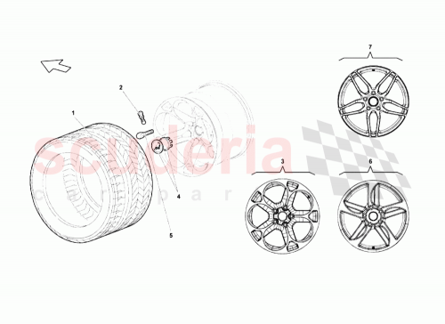 Part Diagram for Lamborghini 410601313D