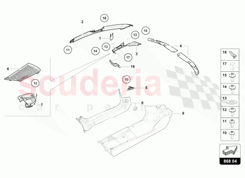 Part Diagram for Lamborghini 4T0867271BGU2