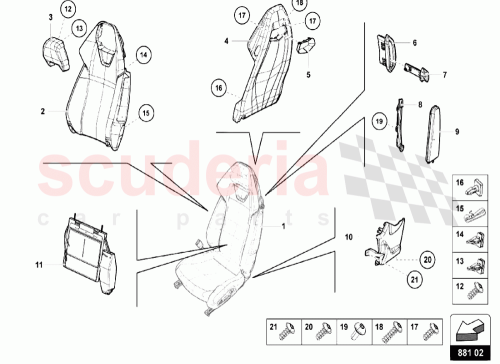 Part Diagram for Lamborghini 4T0898040E