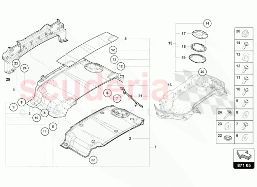Part Diagram for Lamborghini 4T7825095