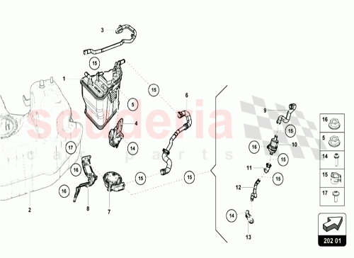 Part Diagram for Lamborghini 4S0201389A