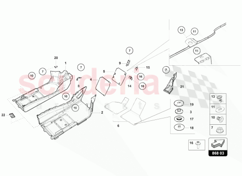 Part Diagram for Lamborghini 4T1863367CQG8
