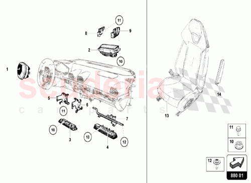 Part Diagram for Lamborghini 4T1880917