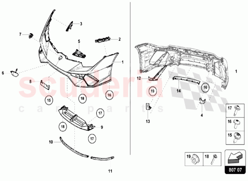 Part Diagram for Lamborghini 4T0807065BL