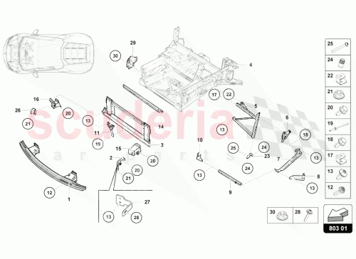 Part Diagram for Lamborghini 4T0805851C