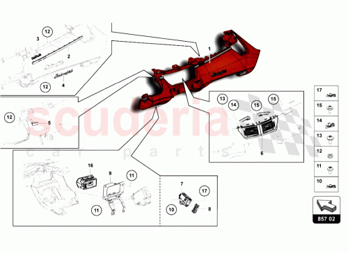 Part Diagram for Lamborghini 471857222A