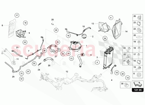 Part Diagram for Lamborghini 4S0121256B