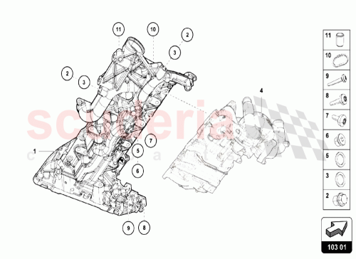 Part Diagram for Lamborghini 077115143D
