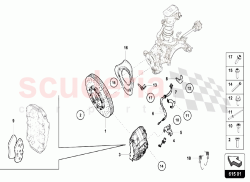 Part Diagram for Lamborghini 4S0611848E