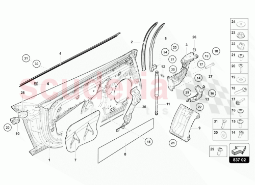 Part Diagram for Lamborghini 470831122F