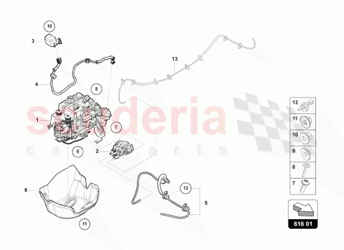 Part Diagram for Lamborghini 4M0616091G