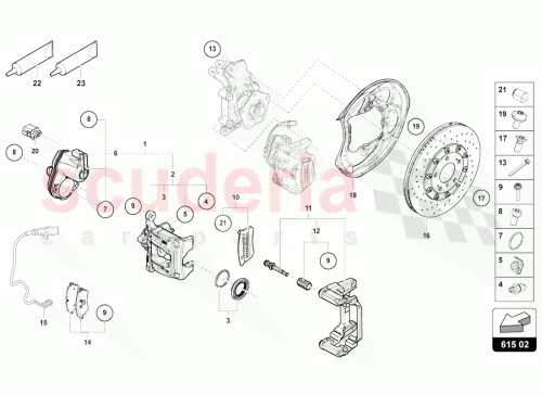 Part Diagram for Lamborghini 6X0973722G