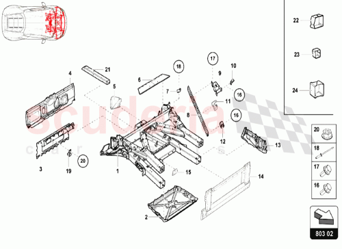 Part Diagram for Lamborghini 4T0805913B