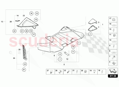 Part Diagram for Lamborghini 4T7827923