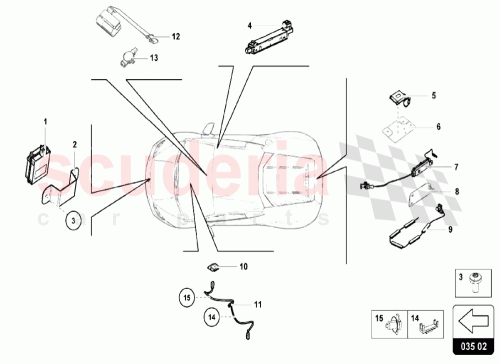 Part Diagram for Lamborghini 4S0035225D