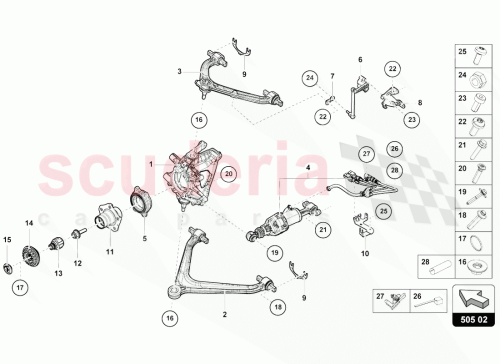 Part Diagram for Lamborghini 4T0501233B