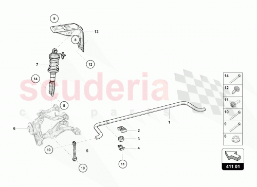 Part Diagram for Lamborghini 4T0412019BF