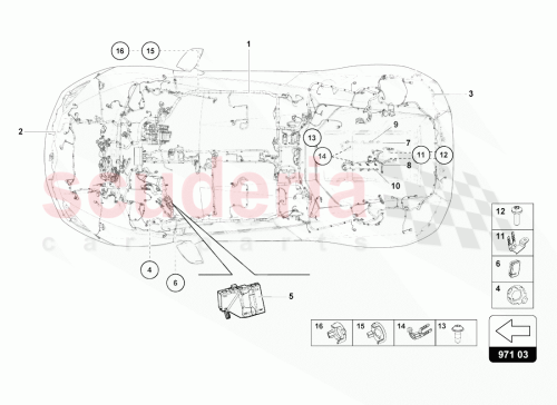 Part Diagram for Lamborghini 4T0971085Q