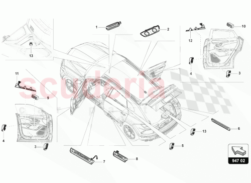 Part Diagram for Lamborghini 4M09471116PS