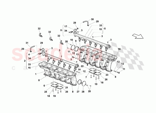 Part Diagram for Lamborghini 07M133151B