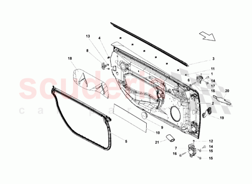 Part Diagram for Lamborghini 8L3837947