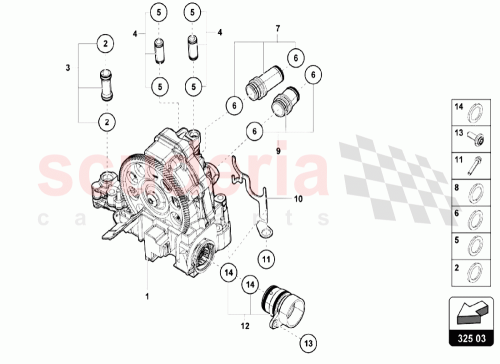 Part Diagram for Lamborghini 0BZ325393A