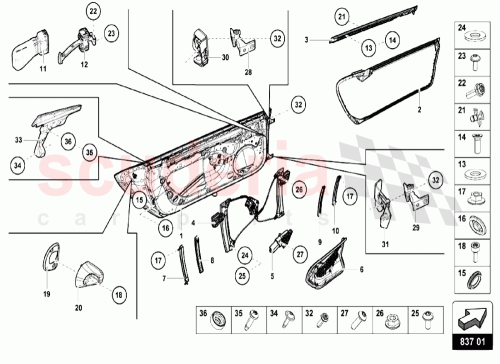 Part Diagram for Lamborghini 4T0837398B