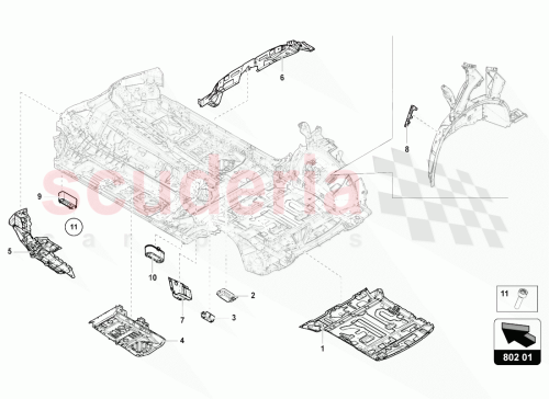 Part Diagram for Lamborghini 4M0802764D