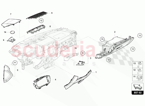 Part Diagram for Lamborghini 4ML857085QH9